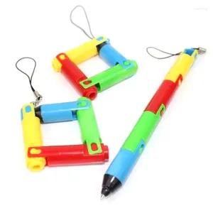 12x Ballpoint Pen Smooth Writing Foldable Creative Office School Supplies Class Prizes P0RC