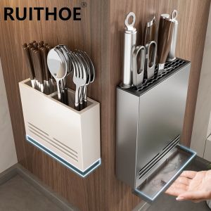 Racks Kitchen Spice Storage Knives Holder Knife Stand Spice Rack Organizer Knives Holder Spoon and Chopsticks Rest Hanging Organizers