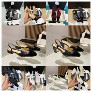 2024 New top Luxury Chan C Designer Dress Shoes slingback heels sandal Ballet Flats espadrilles ballerinas sandals party wedding women chunky high heels