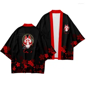 Abbigliamento etnico Fashion cool Mask Kimono Shirt Kimono 3D Stampa 3D Maglo Hip Hop Style da donna Donne a sette punti Trota di cardigan casual Candigan