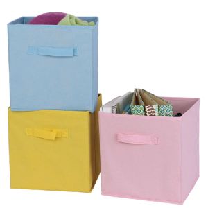 Bags Study grid cabinet cloth drawer table top pack snack box folding storage box children's toys organizing basket storage box