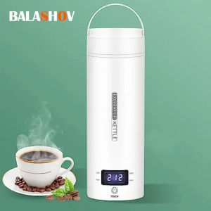 Kettles Travel chaleira elétrica portátil mini mini chá de café caldeira a água, aquecedor de água aço desligamento automático Ferva seca proteger