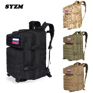 Sırt çantaları Syzm 50L/30L Kamuflaj Ordu Sırt Çantası Erkekler Askeri Su Geçirmez Taktik Çantalar Saldırı Molle Sırt Çantası Trekking Sırt Çantası Av Çantası