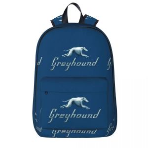 Çantalar Greyhound Mavi Otobüs Logosu Sırt Çantaları Öğrenci Kitap Çanta Omuz Torbası Dizüstü Çantası Su Geçirmez Seyahat Sıralama Sırtı Çekme Çocuk Okul Çantası