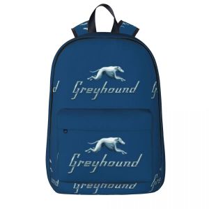 BASSE GREYHOUND Blue Bus Logo Backpacks Borsa Student Borse Spalla Polpetta da girovagno da viaggio impermeabile da viaggio per bambini Borsa per bambini