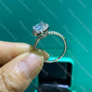 Anel de casamento de luxo de alta qualidade anel de diamante feminino Designer clássico 925 Silver Rings for Women Ladies Anniversary Jewelry Gift With Box