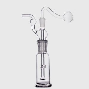 2pcs Wabe Perc Bong Rauchwasserrohre 10 mm männlich dicker Pyrex -Glasöl -Brennerrohr tragbarer Recycler Tabak DAB Rig Bong