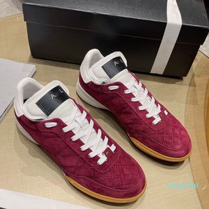 2024 Heels Burgundy Sport Shoe Outdoor Leisure Shoe With Dust Bag