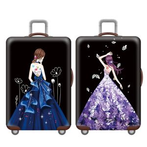 Accessories Fashion Princess Dress Pattern Luggage Cover Elastic Suitcase Dust Cover Suitable 1832 Inches Suitcase Trolley Case Dust Covers