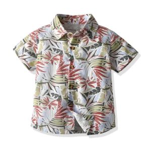 T-Shirts Fashion Summer Baby Boys Shirt Short Sleeve Boy Hemd Florale Print Boy Shirts für Kinder Tops Kinder Kleidung