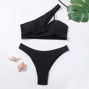 Swimwear da donna 2 pezzi/set da donna bikini attraente tessuto morbido per piscina senza schienale set di abbigliamento da bagno sexy