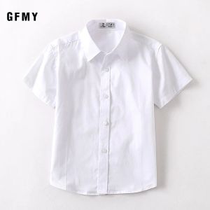 TシャツGFMY 2020ホットセールチルドレンシャツカジュアルソリッドコットンショートスリーブドーイズシャツ418年のリボンデコレーションベビーシャツ