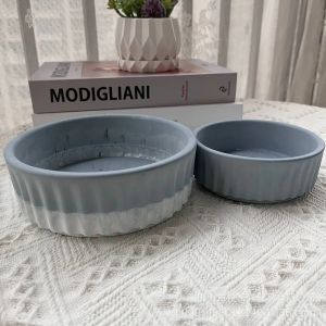 Cerâmica faixas circulares largo maconha panela de flor de silicone diy portador de caneta diy caixa de armazenamento caixa de concreto molde de concreto fabrica