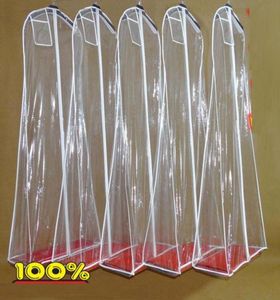 Hochwertiges transparentes Hochzeitskleid billige Staub Cover Omniseal Extra großer PVC 1805810 cm Hochzeitskleidungsstück Rock Kleidung COV4774053