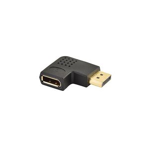 NEU 2024 Seiten Ellbogen DisplayPort Large DP Male-to-Female-Stecker-Stecker, goldplattierte 90-Grad-Anzeige Hochdefinitionsanschluss für