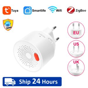 Control Zigbee Tuya Smart Home Wifi Natural Gas Sensor Combustible Coal Gas LPG Gas Leakage Alarm Detector Fire Security Smart Life