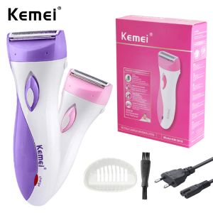 Clippers Kemei Cordless Epilator Hair Remover Lady Shaver Underarm Hair Trimmer Rechargeable Waterproof Bikini Armpit Razor for Women