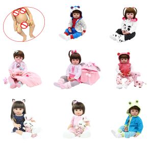 Dolls Bzdoll Lifelike 48 cm Silicone Soft Boy Girl Boy Reborn Doll Doll Alive Alive da 19 pollici Principesse Giocatto Regalo Gift Toy