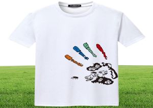 Мужские дизайнерские рубашки Slim Fit Summer Olde Simple Streetwear Fashion Hand Print Palm Print Cotte Ctton Tshirt Casual Mens Tee рубашка плюс 8914646