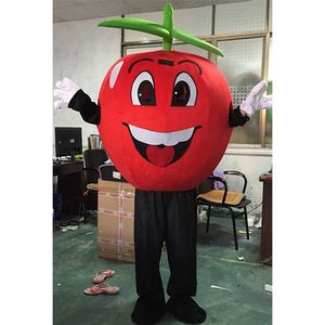 2024 Neues Erwachsener Apple Maskottchen Kostüm Fun Outfit Anzug Geburtstagsfeier Halloween Outdoor Outfit Suitfestival Kleid