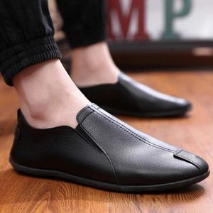 Casual Shoes 20242024 Frühlings- und Herbst Mode MEN Casual Casuals Leder Lazy Stoff koreanischer Stil Trendy Herren s s s