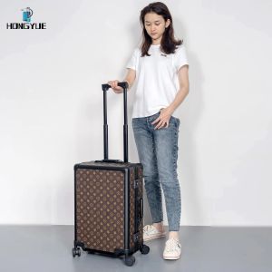 Suitcases HighQuality Luxury Durable Leather Luggage Waterproof Carryon Rod Case Suitcase sets