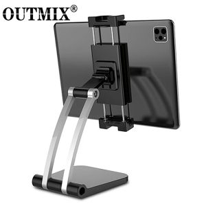 Stands Outmix Tablet Stand Holder Adjustable Folding 360° Swivel Desk Mount Cell Phone Bracket Support 412.inch Display Tablets Phones