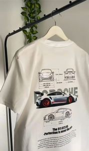 Выбор подарка на день рождения. Подарки никогда не бывает конец GT3RS Summer Men Men Cotton Froot Fashion Tees Casual 911 Man Womens Tops 240409