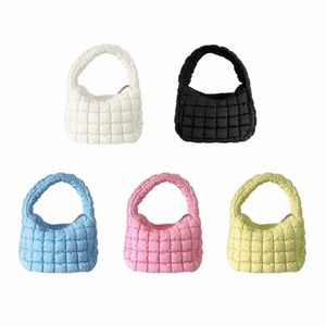 women Puffer Tote Bag Lady Quilted Handbag Shoulder Bag Ladies Summer Cloud Bag 066F E8Vq#