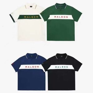 Malbon Golf Tişörtleri Erkekler Polo T Shirt Nedensel Baskı Tasarımcı Tshirts Nefes Alabilir Pamuk Kısa Kol Boyut S-XL Solucanlar Çılgın Golf Tshirt 445