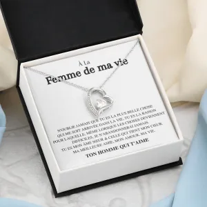 Colares French Love Heart Colar para a esposa Presente Mulheres do Dia dos Namorados Presente de Natal para minha esposa Jóias de moda com caixa