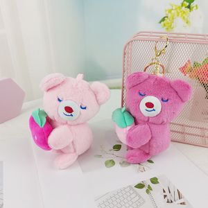 Keychain de boneca de urso para dormir bonito, bolsa escolar, pingente, boneca de boneca de boneca de urso, garoto de presente por atacado