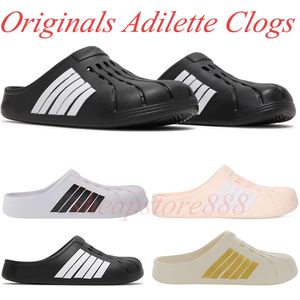 Designer tofflor män kvinna skjutreglage original adilette clogs core vit svart rosa ton sandaler glida tofflor sko 35-45