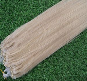 613 Blonde Micro Loop Exclensions 100G 7A 100 Remy Hair Prenth Micro Bead Egnensions 100pcs7794040