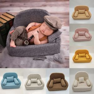Pillow 4 Pcs/set Newborn Baby Posing small Sofa Chair Pillow Infants Happy Birthday Photography Props Photo Shooting Accessories