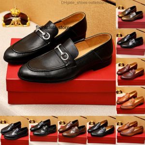 Feragamo 40Model Größe 38 bis 45 Herren Designer -Kleiderschuhe Real Cow Leder Krokodilmuster Mönch Gurt Oxford Doppelschnalel Business Formal Schuhe Männlich O4N2 Zywf