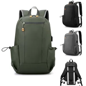 Backpack Men Nylon Fashion College Student Schoolbag Business Lightweight Laptop Bag Large Capacity Waterproof Travel