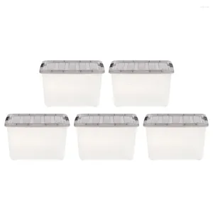 Bottiglie di archiviazione 40 litri di litro Pull Clear Box Grey Container Space Saving (USA)