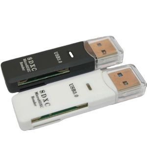 2024 Читатель карт 5 Гбит/с 2 в 1 USB 3.0 для SDHC SDXC Micro SD-карта Адаптер SD/TF Trans-Flash Card Tool1.Для чтения карт 5 Гбит / с 2 в 1 USB 3.0