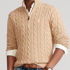 Męskie swetry jesienne wełna wełna swobodne małe chser Pull pół zip ralp polo chandail kardot kurtka zimowa długie rękawie sweter pullover kobiety rozmiar bluza s-2xl