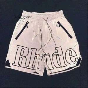 Projektant krótkie FI Casual Cailing Shorts Sight Versi Rhude litera haftowana siatka przycięta tęczowa męska męska kobiety