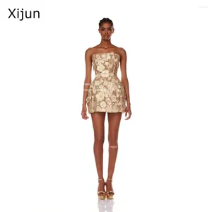 Party Dresses Xijun Short Sexy STEVELESSS Prom Flower Brodery Evening Homecoming 2024 For Women Vestidos de Novia