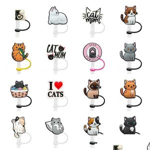 Bere cannucce bevendo m gatto st er topper sile accessori incantesimi riutilizzabili splash polvere tappo decorativo fai -da -te il tuo drop dh501 da 8 mm dh501