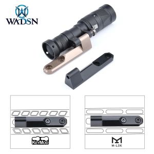 Scopes WADSN M640 Tactical Flashlight Rotating Mount Surefir M340Scout Light Base Mlok keymod Weapon Light Airsoft Hunting Accessories