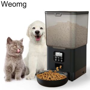 Feeders 6L TuYa WiFi Or Button Automatic Timmer Pet Feeder Smart Feed Dog Cat Feeder App For Pet Voice Recorder Food Dispenser Bowl