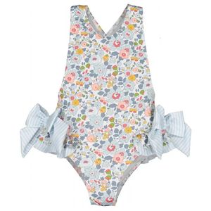 Dziewczyny kąpielowe AMOI BABE One Piece Sling Print Cute Beach Bikini Swimodwear Baby Girl Swimsuits 27y Biquini Infantil Menina 240409