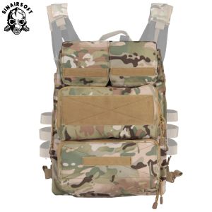 バッグSinairsoft Tactical Pouch Zipon 2.0 JPC CPCのパネルプラットフォームAVSベスト垂直および水平GPマガジン拡張可能