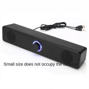 Ny 2024 4D Surround SoundBar Bluetooth 5.0 Datorhögtalare Wired Stereo Subwoofer Sound Bar for Laptop PC Home Theater TV Aux Speakerfor för