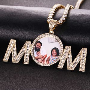 DIY Fashion Hip Hop Medal Mom Wiselant i Sier Rose Gold Photo Naszyjnik Sublimation Biżuteria