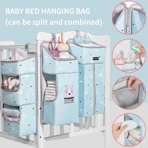 sets Baby Bed Organizer Hanging Bags Newborn Crib Diaper Storage Bag for Babies Infant Diaper Clothing Caddy Bag Bedding Nursing Bag